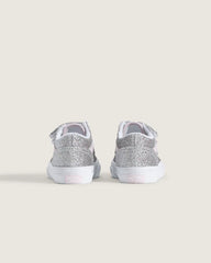Toddler Old Skool V Shoe - Glitter Silver / Pale Petal