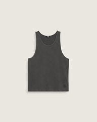 Premium Waffle Tank Top - Faded Black