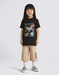 Little Kids Glow In The Dark Dino T-Shirt - Black