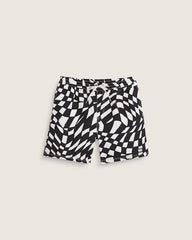 Primary II Elastic Printed Boardshorts - Black / White