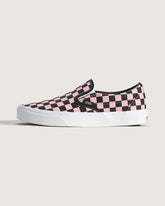 Classic Slip-On Checkerboard Shoe - Pink / Black
