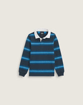 Little Kids V Rugby Long Sleeve Shirt - Dress Blues