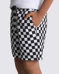 Kids Range Elastic Waist Shorts - Black / White