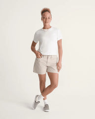 Check-5 Mid Rise Shorts - Oatmeal Beige