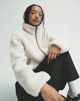 Misty Fog High Pile Jacket - Egret Beige