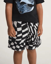 Little Kids Primary II Printed Elastic Boardshort - Black / White