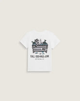 Little Kids Dumpster Raccoon T-Shirt - White