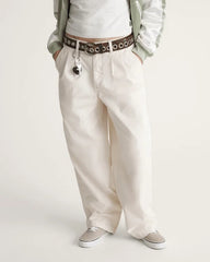 Pleated Pants - Turtledove White