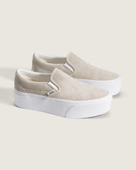 Classic Slip-On Platform Shoe - Oatmeal Beige