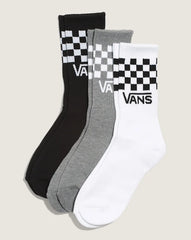 Kids Checkerboard Classic Check Crew Socks - Black / White