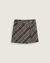 Sirelle Wrap Mini Skort - Pine Forest Green / Dawn Pink