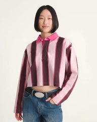 Becky Rugby Shirt - Coral Blush
