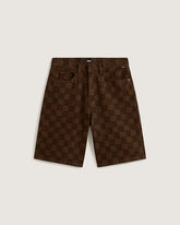 Check-5 Baggy Denim Shorts - Demitasse Brown