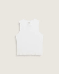 Mock Neck Tank Top - White