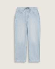 Check-5 Mid Rise Straight Pants - Light Stonewash Blue