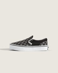 Little Kids Classic Slip-On Checkerboard Shoe - Checkerboard Black / Pewter Grey