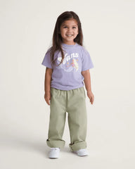 Little Kids Liam Elastic Waist Pants - Soft Sage Green