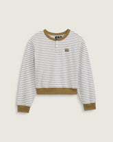 Molly Long Sleeve Henley - Marshmallow White / Cement Heather Grey