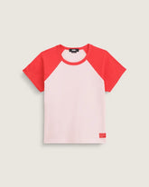 Gracie Raglan T-Shirt - Coral Blush Pink