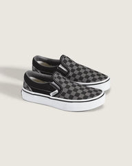 Little Kids Classic Slip-On Checkerboard Shoe - Checkerboard Black / Pewter Grey