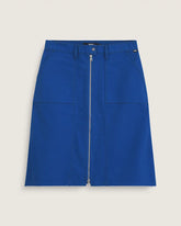 Canvas Midi Skirt - Indigo Blue