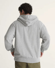 Stretch Logo Zip Hoodie - Cement Heather Grey