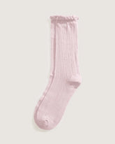 Pointelle Crew Socks - Pale Petal
