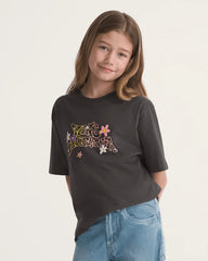 Kids Cali Ditsy Floral T-Shirt - Faded Black