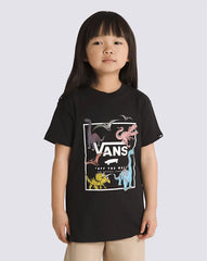 Little Kids Glow In The Dark Dino T-Shirt - Black