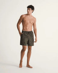 Primary II Elastic Printed Boardshorts - Obsidian Fern Green