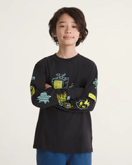 Kids Zoned Out Long Sleeve T-Shirt - Black