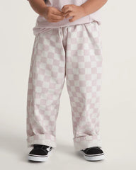Little Kids Lili Elastic Waist Checkerboard Pant - Pale Petal Pink / Marshmallow White