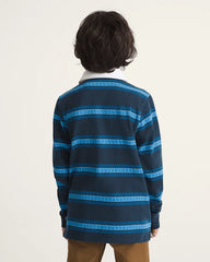 Kids V Rugby Long Sleeve Shirt - Dress Blues