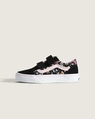 Little Kids Old Skool V Shoe - Glow-in-the-Dark Black / Pastel Pink