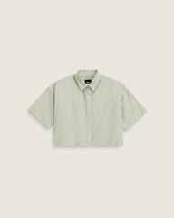 Crop Shirt - Soft Sage Green