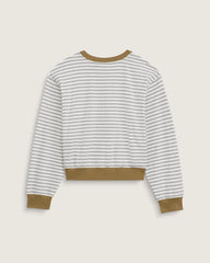 Molly Long Sleeve Henley - Marshmallow White / Cement Heather Grey