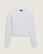 Waffle Long Sleeve Shirt - Heather White