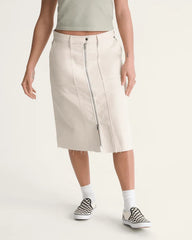 Canvas Midi Skirt - Natural Seed Beige