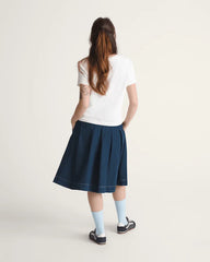 Authentic Chino Denim Skirt - Dark Rinse Blue