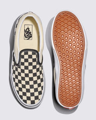 Big Kids Classic Slip-On Shoe - Checkerboard Black / White