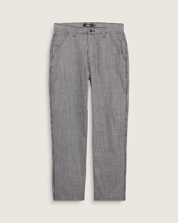 Chore Loose Stripe Denim Pants - Black / White