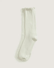 Pointelle Crew Socks - Marshmallow