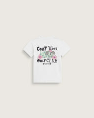 Little Kids Cozy Vibes Only T-Shirt - White