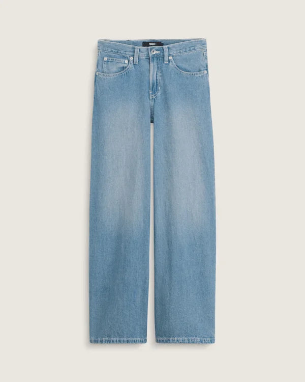 Check-5 Low Rise Baggy Pants - Stonewash Blue
