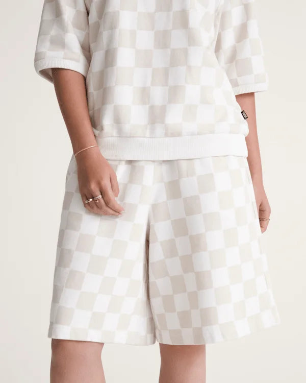 Long Sweat Shorts - Egret White