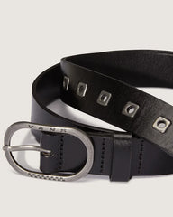Determined Leather Belt - Black