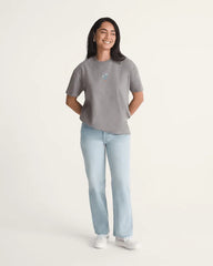 Check-5 Mid Rise Straight Pants - Light Stonewash Blue