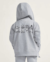 Little Kids Sk8 Posse Zip Hoodie - Cement Heather Grey