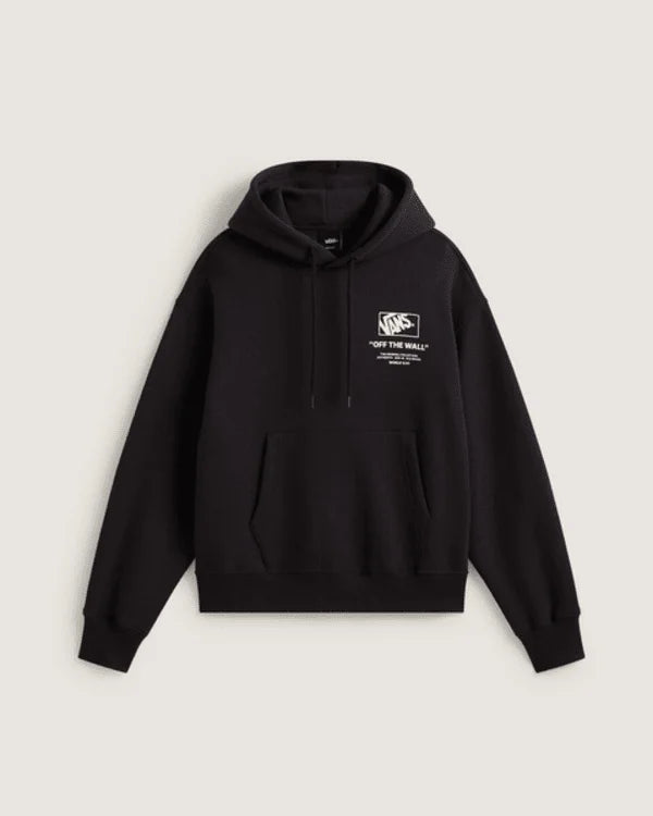 Stacked Hi Pullover Hoodie - Black / White