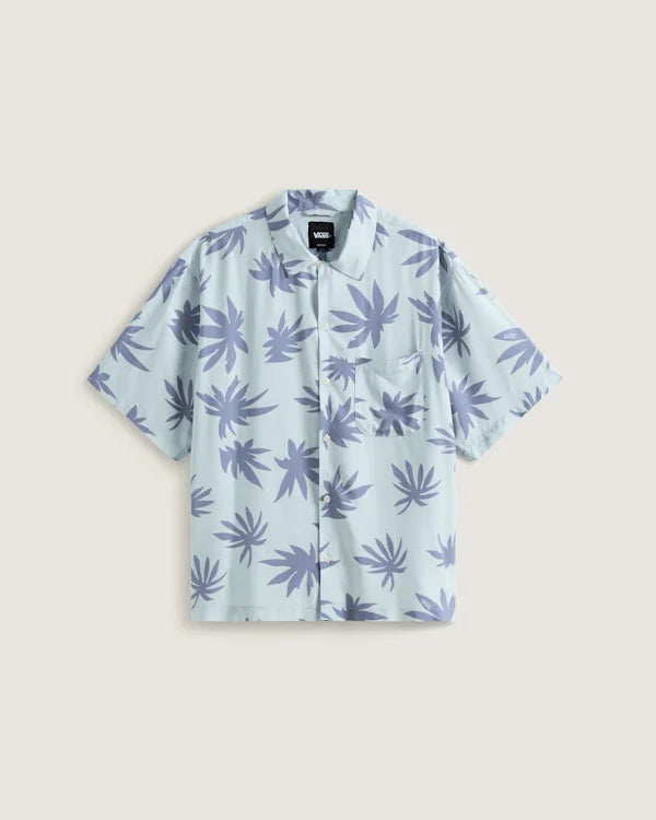 Van Doren Printed Camp T-Shirt - Dawn Mist Blue